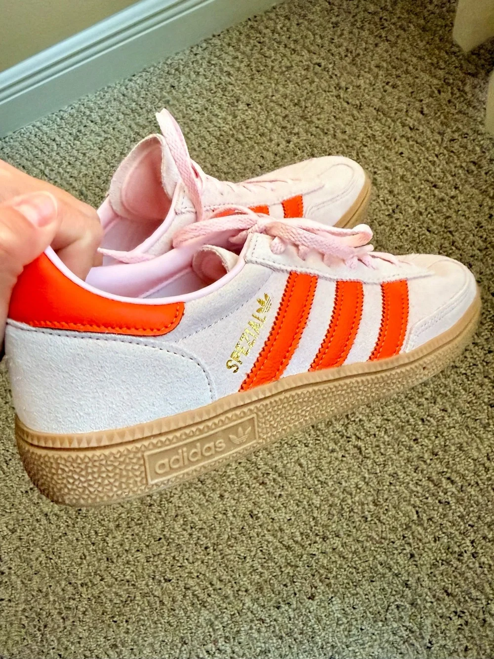 New Without Tags adidas Handball Spezial Women’s 8 Pink & Orange Sneakers - Picture 2 of 8